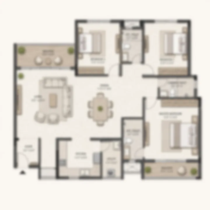 Assetz Nari & Nami 3 BHK apartment floor plan, indicative 1,500 to 1,850 sq ft Assetz Nari & Nami 3 BHK apartment floor plan, indicative 1,500 to 1,850 sq ft